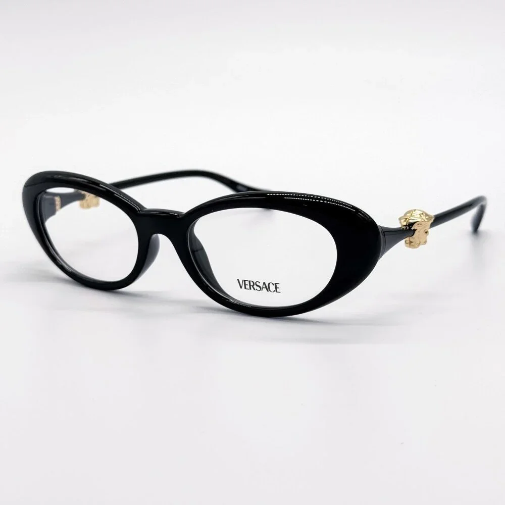 NEW VERSACE EYEGLASSES VE3381U GB1 BLACK WOMEN EYEWEAR